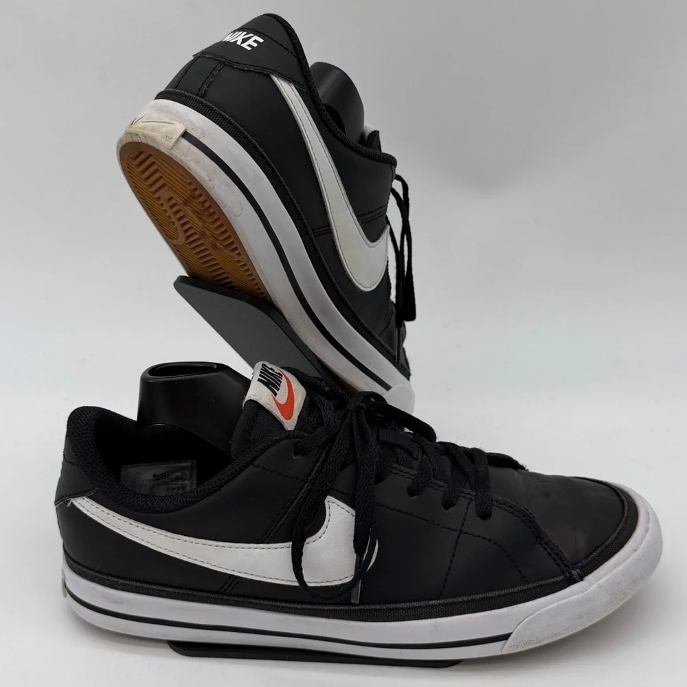 Nike Boys Court Legacy DA5380-002 Black Casual Leather Shoes Sneakers Size 6Y